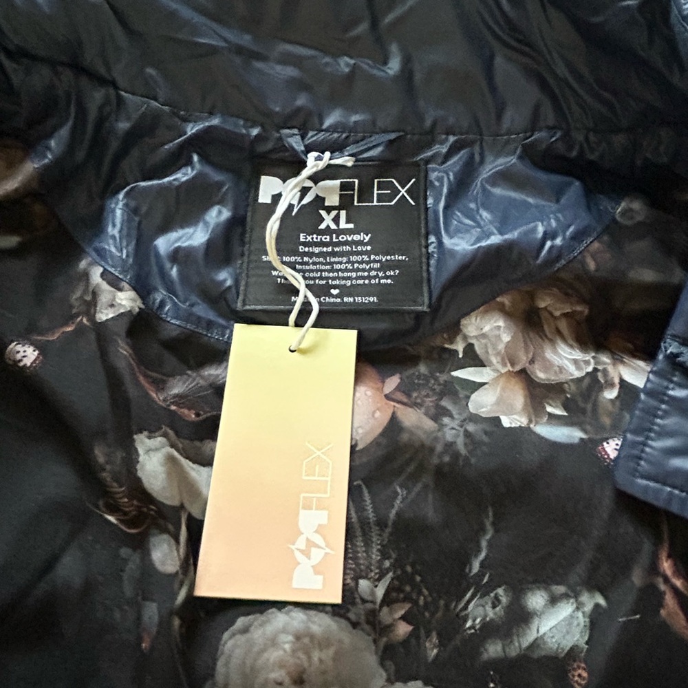 POPFLEX Pearl Peplum Puffer Jacket. New with Tags. Originally $220.00 - Picture 13 of 14